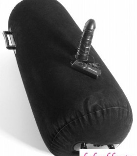 Надувная Подушка с Фаллосом и Вибрацией - Inflatable Luv Log, черная для интимного блаженства