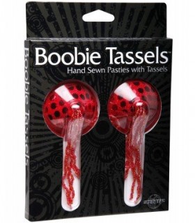 Гламурные накладки на Соски - Boobie Tassels, красные